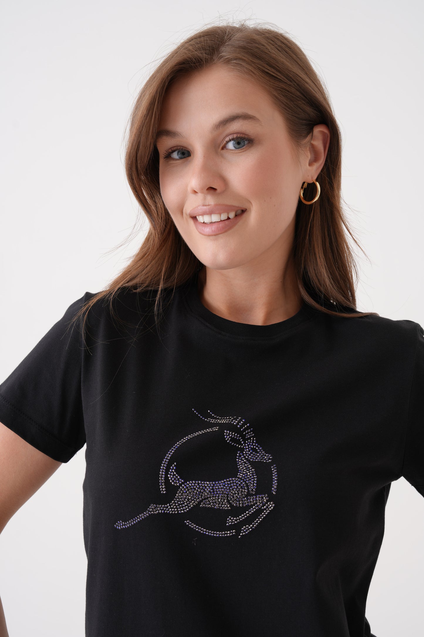 CrystalGrace | Taş Baskılı T-Shirt