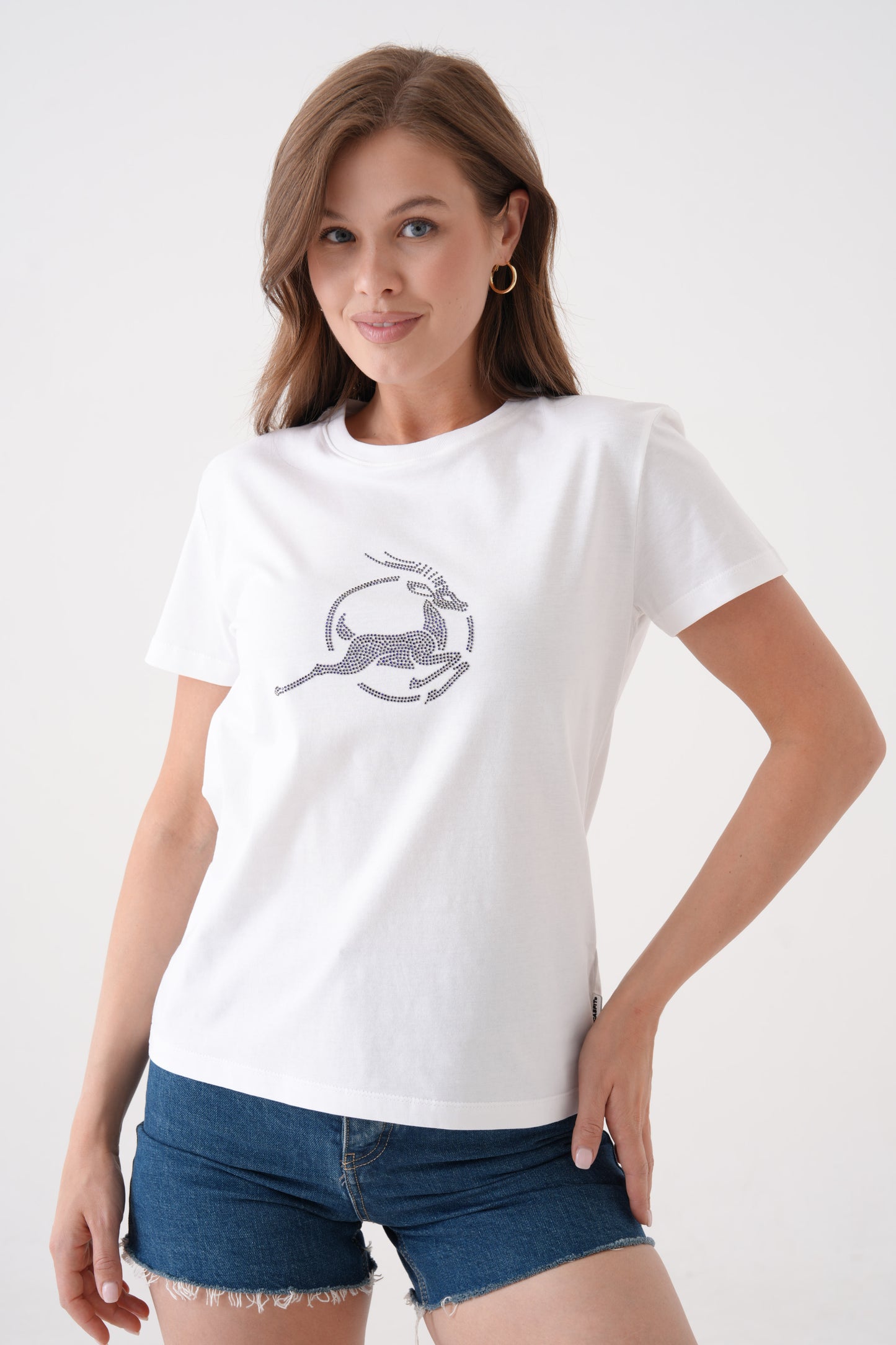 Crystal Grace | Taş Baskılı T-Shirt
