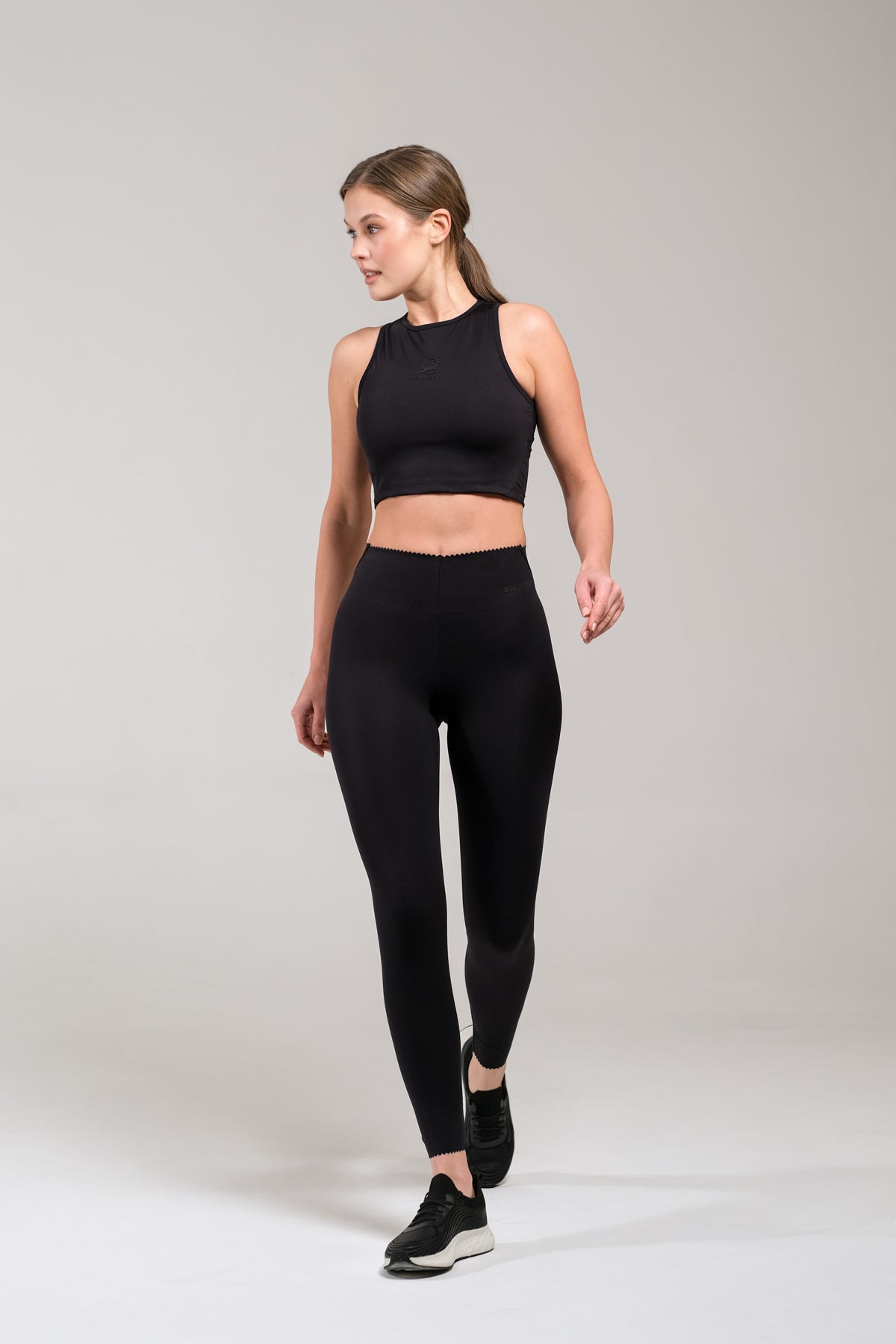 GraceFit | Beli Lastikli Lazer Kesim Toparlayıcı Tayt