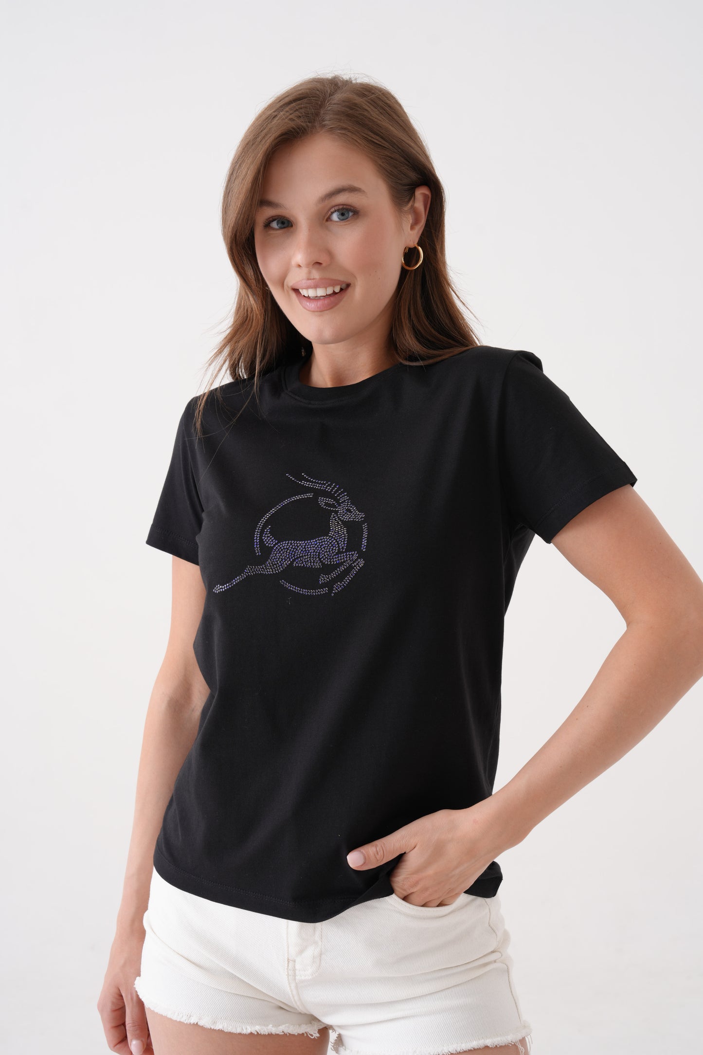 CrystalGrace |  Taş Baskılı T-Shirt