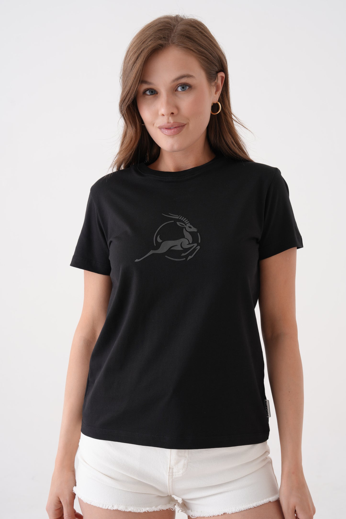 Stealth Grace | Yüksek Kabartma Baskılı Siyah T-Shirt