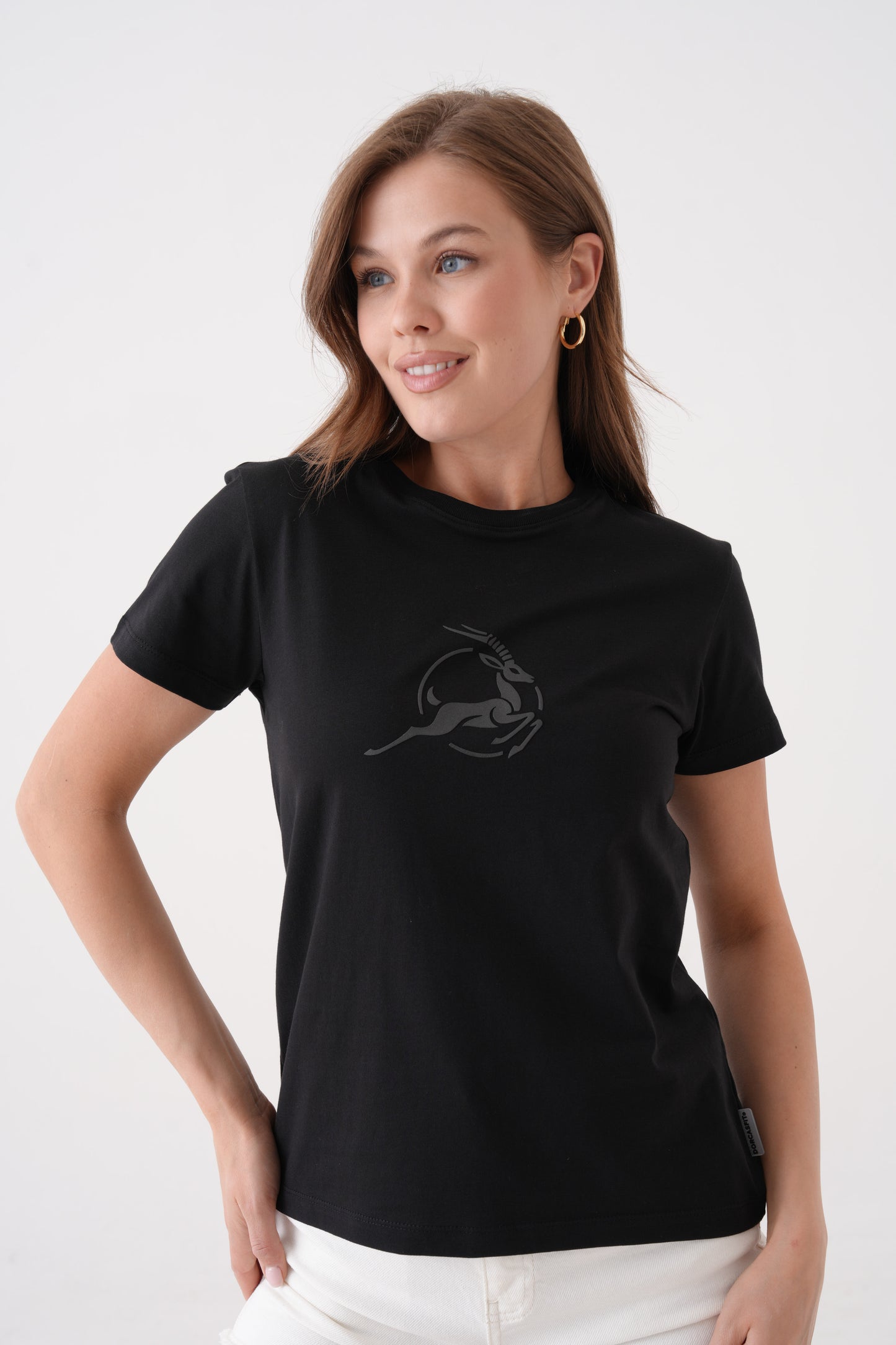 Stealth Grace | Yüksek Kabartma Baskılı Siyah T-Shirt